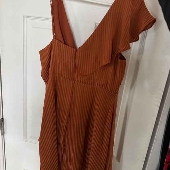 Revolve Rusty Orange Asymmetrical Dress - Picture 4 of 6